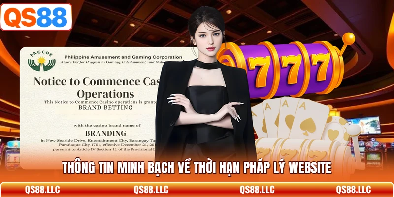 Thông tin minh bạch về thời hạn pháp lý website 